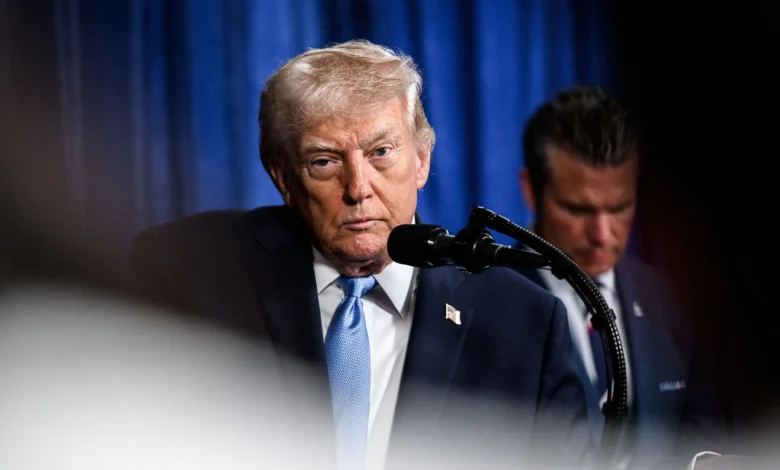 President Donald Trump delivers remarks at a press conference Molly Riley Official White House Photo American Photo Archive Alamy 3DE7JPF